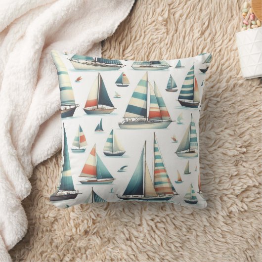 帆遠くに クッション (ブランケット)