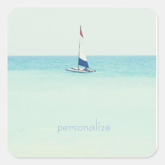 帆遠くに スクエアシール (正面)