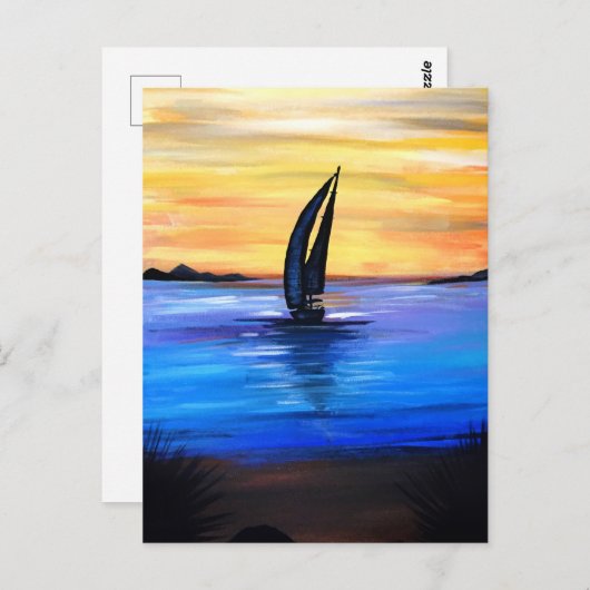 帆遠くに ポストカード (正面/裏面)