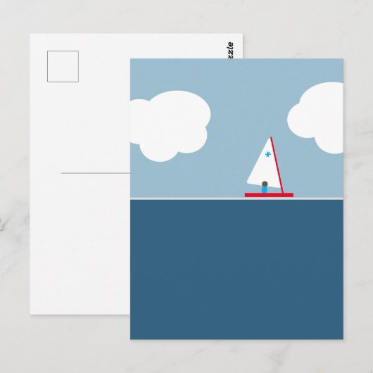 帆遠くに ポストカード (正面/裏面)