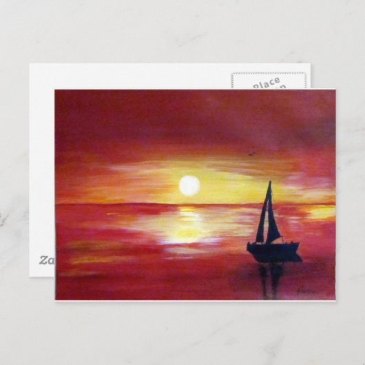 帆遠くに ポストカード (正面/裏面)