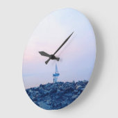 帆遠くに ラージ壁時計 (傾斜)
