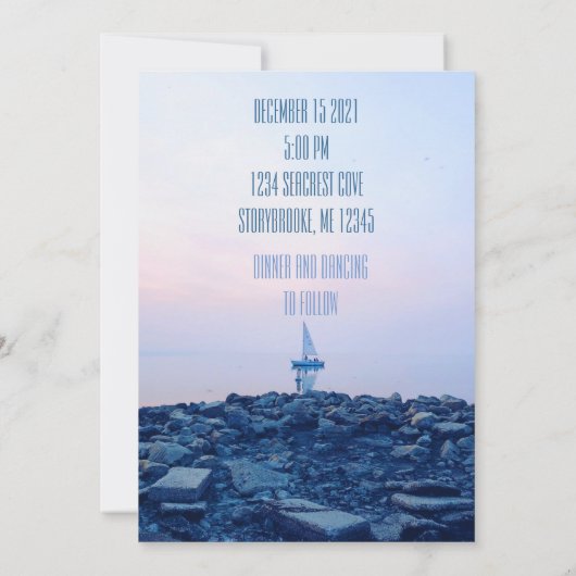 帆遠くに 招待状 (裏面)