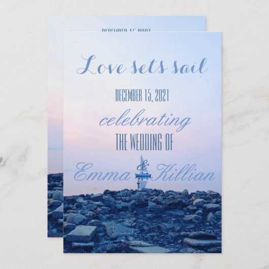 帆遠くに 招待状 (正面/裏面)