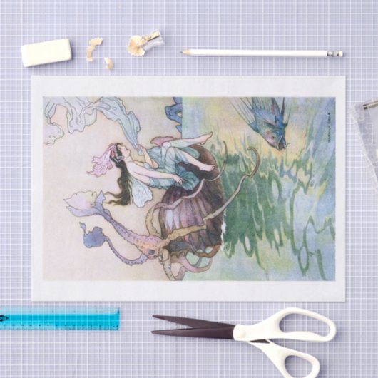 帆遠くに 薄葉紙 (クラフト)