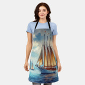 帆 エプロン (着用した状態)