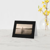 帆 カード (黄色い花)