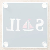 帆 ガラスコースター (裏面)