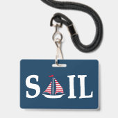 帆 バッジ (Front with Lanyard)