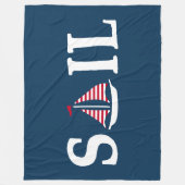 帆 フリースブランケット (正面)