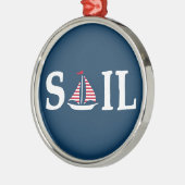 帆 メタルオーナメント (左)