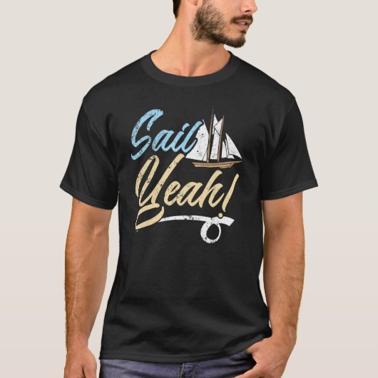 帆Yeft船長船員航海の船 Tシャツ (正面)