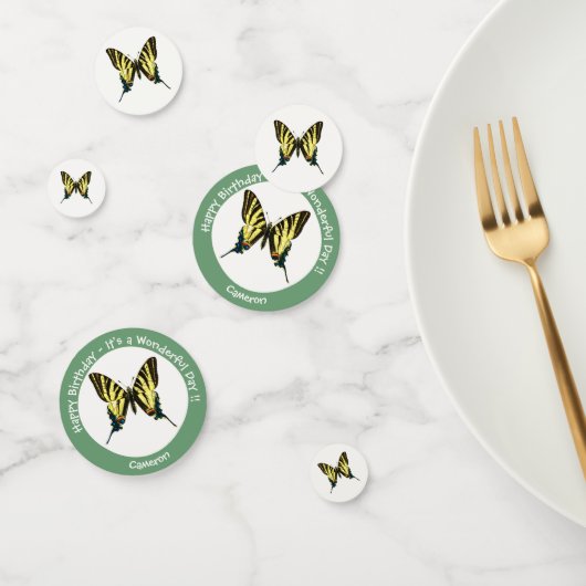 希少なアゲハチョウ蝶の誕生日パーティー コンフェッティ (グループ)