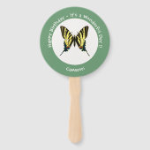 希少なアゲハチョウ蝶の誕生日パーティー ハンドファン (裏面)