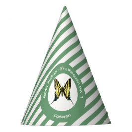 希少なアゲハチョウ蝶の誕生日パーティー パーティーハット