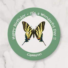希少なアゲハチョウ蝶の誕生日パーティー フェイバータグ