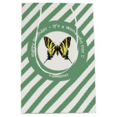 希少なアゲハチョウ蝶の誕生日パーティー ミディアムペーパーバッグ (正面)