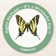 希少なアゲハチョウ蝶の誕生日パーティー