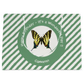 希少なアゲハチョウ蝶の誕生日パーティー ラージペーパーバッグ (正面)