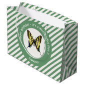 希少なアゲハチョウ蝶の誕生日パーティー ラージペーパーバッグ (裏面アングル)