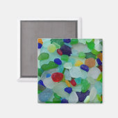 希少シーガラス、ビーチ磁石 マグネット (正面/裏面)