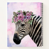 希少疾患ストライプ認識度ゼブラを表示 ノートブック (裏面)