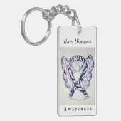 希少疾患認識度リボンエンジェルキーチェーン キーホルダー (正面左)