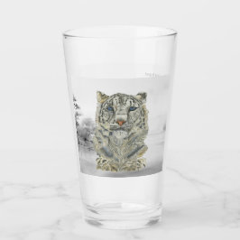 希少色彩の鮮やか雪ヒョウ タンブラーグラス