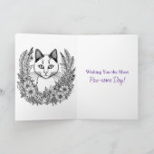 希望あなたの誕生日はパーフェクトである |猫プリン カード (内部)