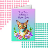 希望あなたの誕生日はパーフェクトである |猫プリン カード