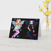 "希望および絶望"の挨拶状 カード (黄色い花)