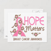 希望が乳がんに関する3件 ポストカード (正面/裏面)