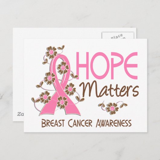 希望が乳がんに関する3件 ポストカード (正面/裏面)