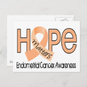 希望が子宮内膜がんに関する2件 ポストカード (正面/裏面)