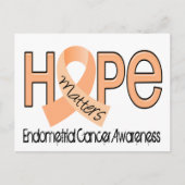 希望が子宮内膜がんに関する2件 ポストカード (正面)