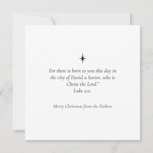 希望が生まれる ミニマル カリグラフィー クリスマスカード (裏面)