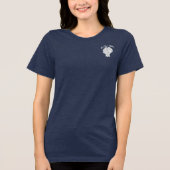 希望が花開くジニアブーケ キリスト教の花柄デザイン トライブレンドTシャツ (正面)