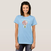 希望が花開くスカイブルーの花束のインスピレーション Tシャツ (正面フル)