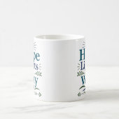 希望が道を照らす 宗教的な励ましの引用 コーヒーマグカップ (中央)