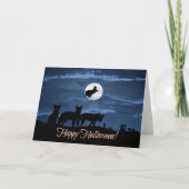 希望それはコヨーテが付いている野生のハッピーハローウィンカードです カード (正面)