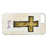 希望とインスピレーションの木造クロスシンボル信仰 Case-Mate iPhoneケース (裏面(横))