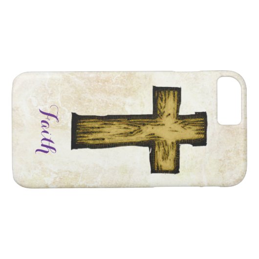 希望とインスピレーションの木造クロスシンボル信仰 Case-Mate iPhoneケース (裏面(横))