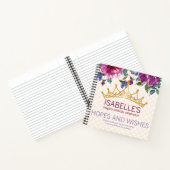 希望とウィッシュズクラウンフローラシック誕生日デザイン ノートブック (内部)