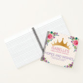 希望とウィッシュフローラシック誕生日デザイン ノートブック (内部)