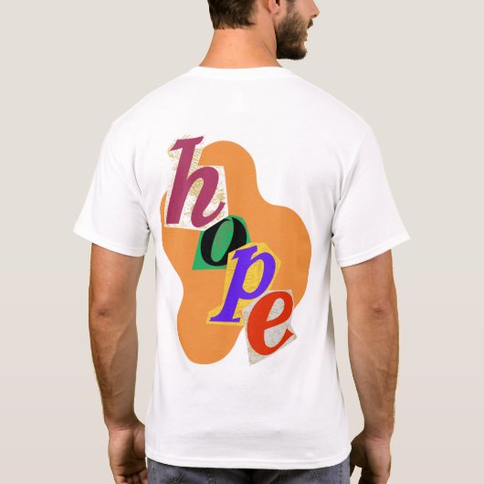 「希望とポジティブさを受け入れよう！」 Tシャツ (裏面)