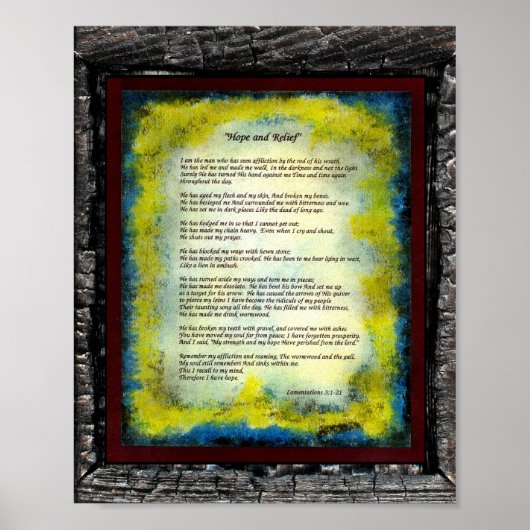 希望とレリーフ、 浮き彫り ポスター (正面)