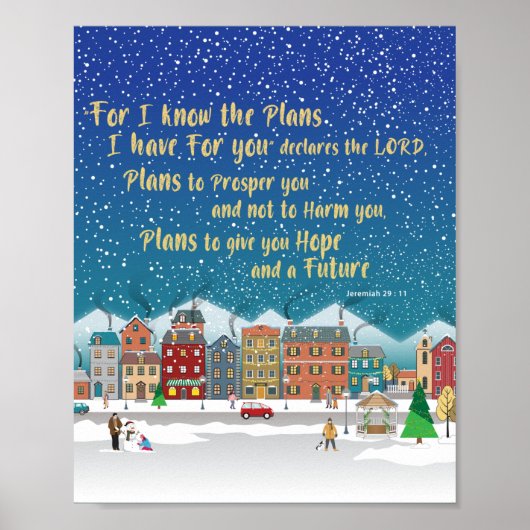 希望と与え未来の計画 – エレミヤ29-11 ポスター (正面)