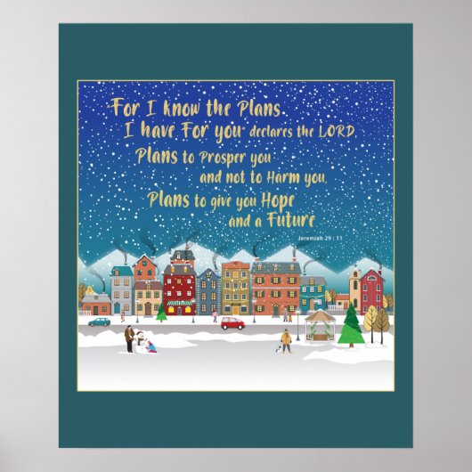 希望と与え未来の計画 – エレミヤ29-11 ポスター (正面)