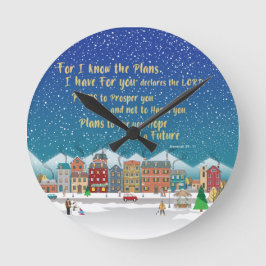 希望と与え未来の計画。エレミヤ29-1 ラウンド壁時計