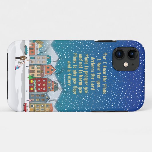 希望と与え未来の計画。エレミヤ29-1 Case-Mate iPhoneケース (裏面(横))